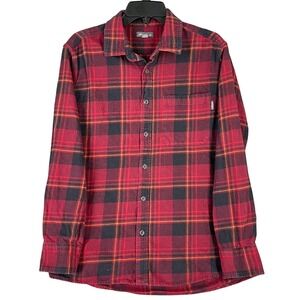 Eddie‎ Bauer Flannel Shirt Mens M Plaid Chore Farm Outdoor Camping Trail Hike